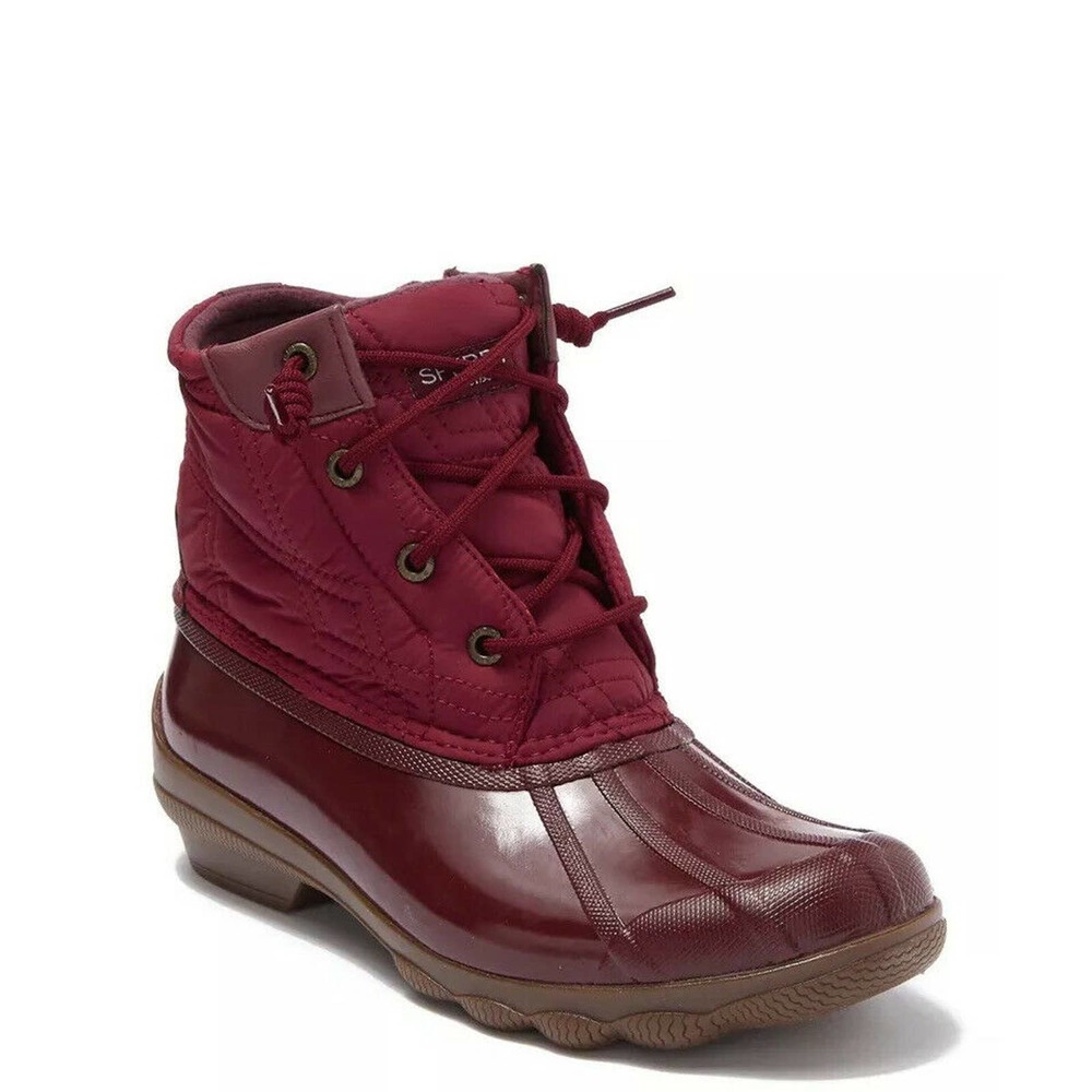 Sperry Syren Gulf Quilted Duck Boot Sz 11 Red NEW